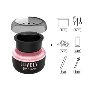 Lovely Brows | Mini USB Wax Heater Set Pink